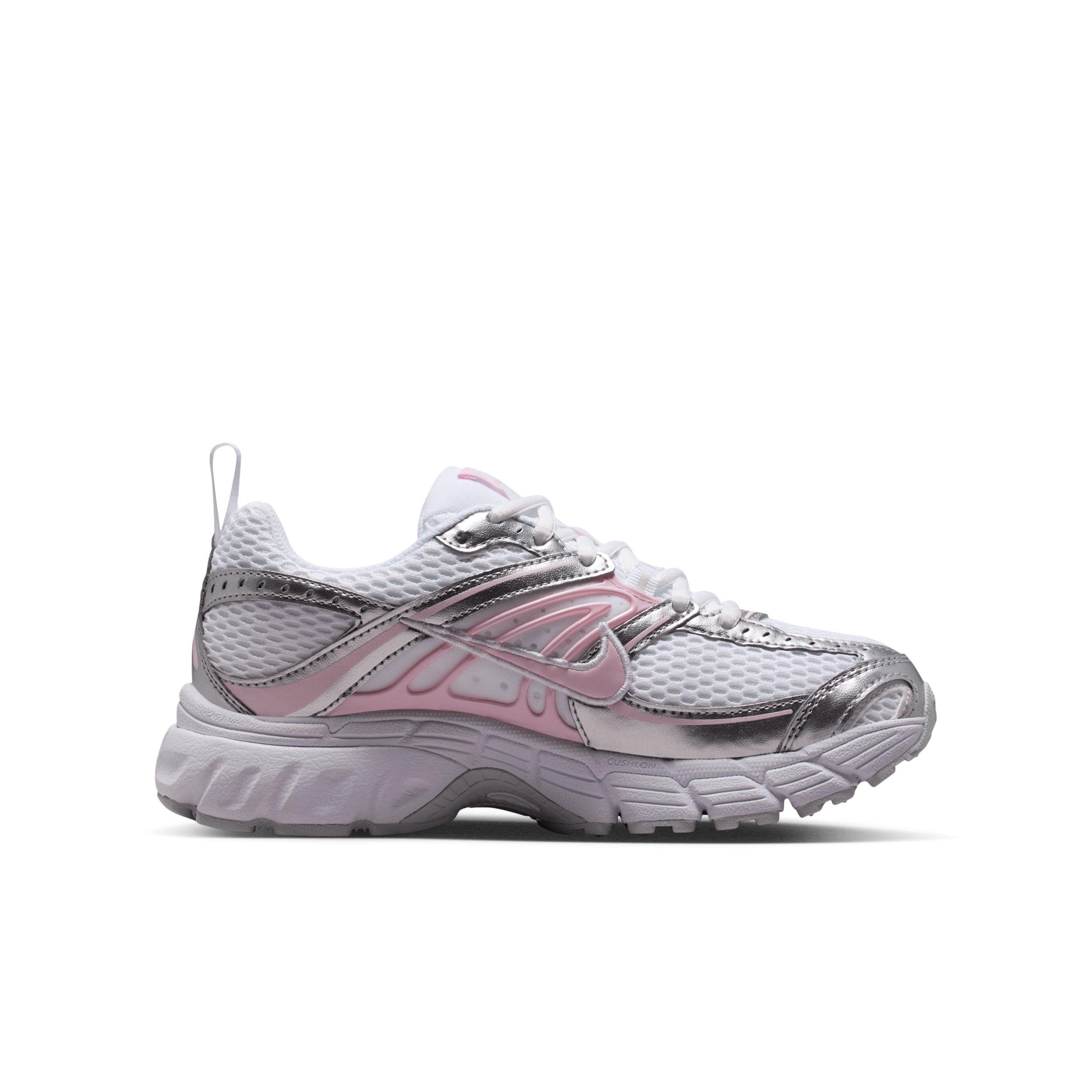 Nike Air Max Moto 2K "White/Pure Platinum/Metallic Silver/Pink Foam" Grade School Girls' Shoe - WHITE/PLATINUM/SILVER/PINK